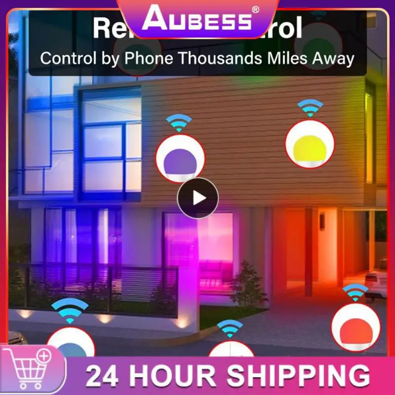 

Светодиодная Rgb лампа с регулировкой яркости, 9 Вт, E27, B22, лампочка 2700k-6500k, лампочка с поддержкой Alexa Home, Ifttt, пять направлений