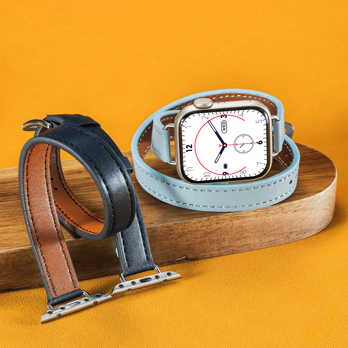 حزام من الجلد لساعة أبل باند 42/46 مللي متر 49 ملل...