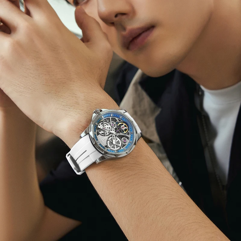 FAIRWHALE New Luxury Tourbillon Watch Fashion Waterproof Male Clock Luminous Automatic Mechanical Men Watch Reloj Hombre