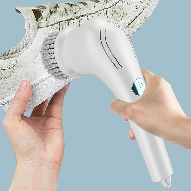Electric Cleaning Brush Oscillating Cleaning Tool, Super Power Sonic Power  Scrubber Cordless With 4 Heads - AliExpress
