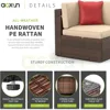 5PCS Patio Furniture Set with 40"Electron Ignition Fire Pit Table Outdoor Sectional Sofa Set forChildren outdoor patio furniture 4