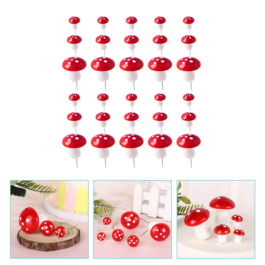 

Mushroom Cupcake Topper Birthday Cake Decorations Mushroom Dessert Picks Cake Mushroom Decors Mushroom Cake Pick