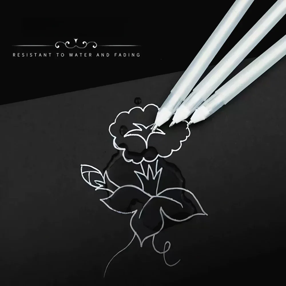 Gel Ink Highlight Marker Pens 5 10pcs 0 8mm For Art Drawing Sketching Black Paper Manga Scrapbooking Waterproof Paint Pens