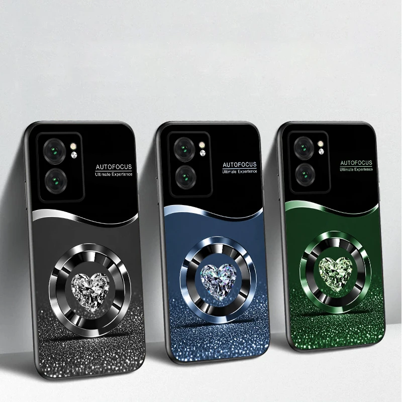 Purple Circle Diamond Design TPU Soft Phone Case