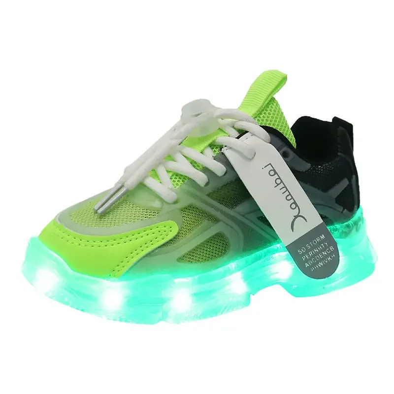kids shoes red sneakers shadow sneakers USB charge Kids Sneakers Light Up Casual Running Shoes Boys Girls Walking Sports Shoes LED Flashing Breathable Luminous