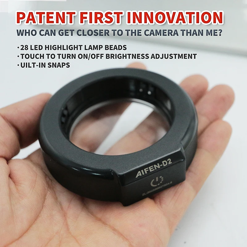 Industrial LED Microscope Ring Light for Precision Inspection AIFEN D2 Bright LED Illuminator Lamp for Microscope Camera Imaging