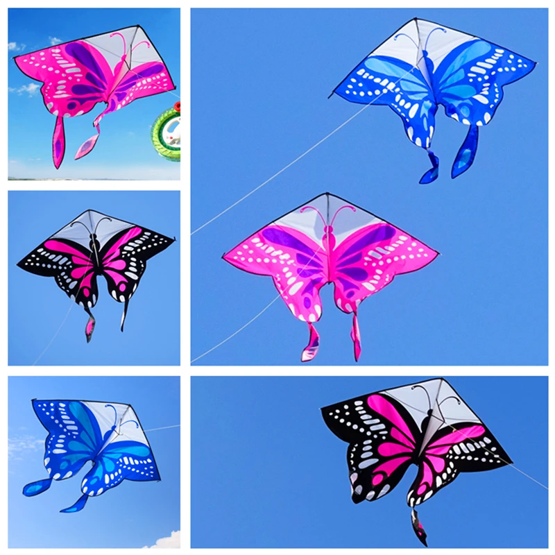 

free shipping children kites butterfly kite with handle line ripstop nylon kite toys flying albatross