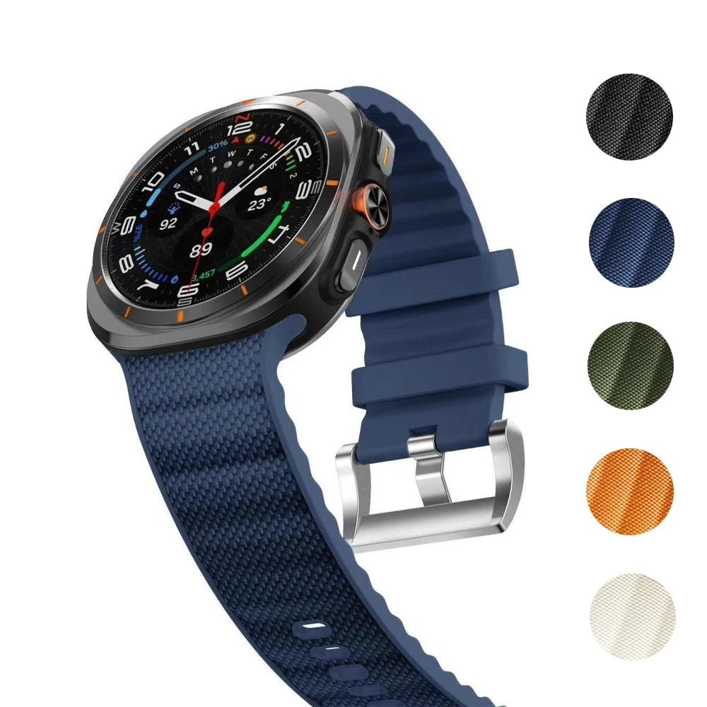 PeakForm Silicone Nylon Sport Strap for 47mm Watch