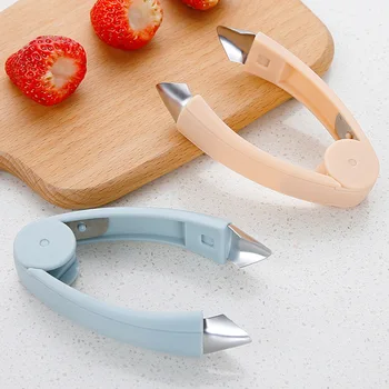 1 pz fragola acciaio ananas pelapatate frutta e verdura pratico dispositivo di rimozione dei semi clip utensili per frutta gadget da cucina 1