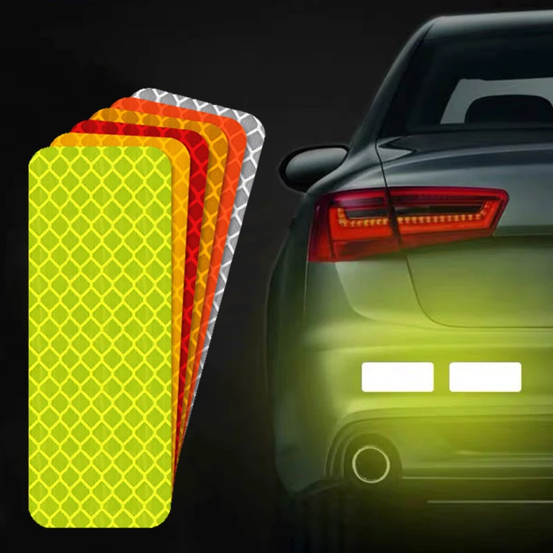 4-Piece Universal Side Marker Reflector Stickers - Safety Decals For Fenders