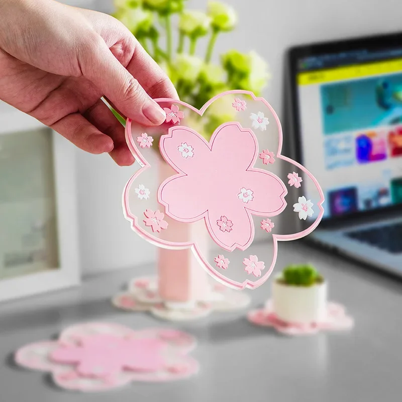 Table Mat for Tea Milk Mug Home Office Luminous Vinyl Wooden Felt Coasters