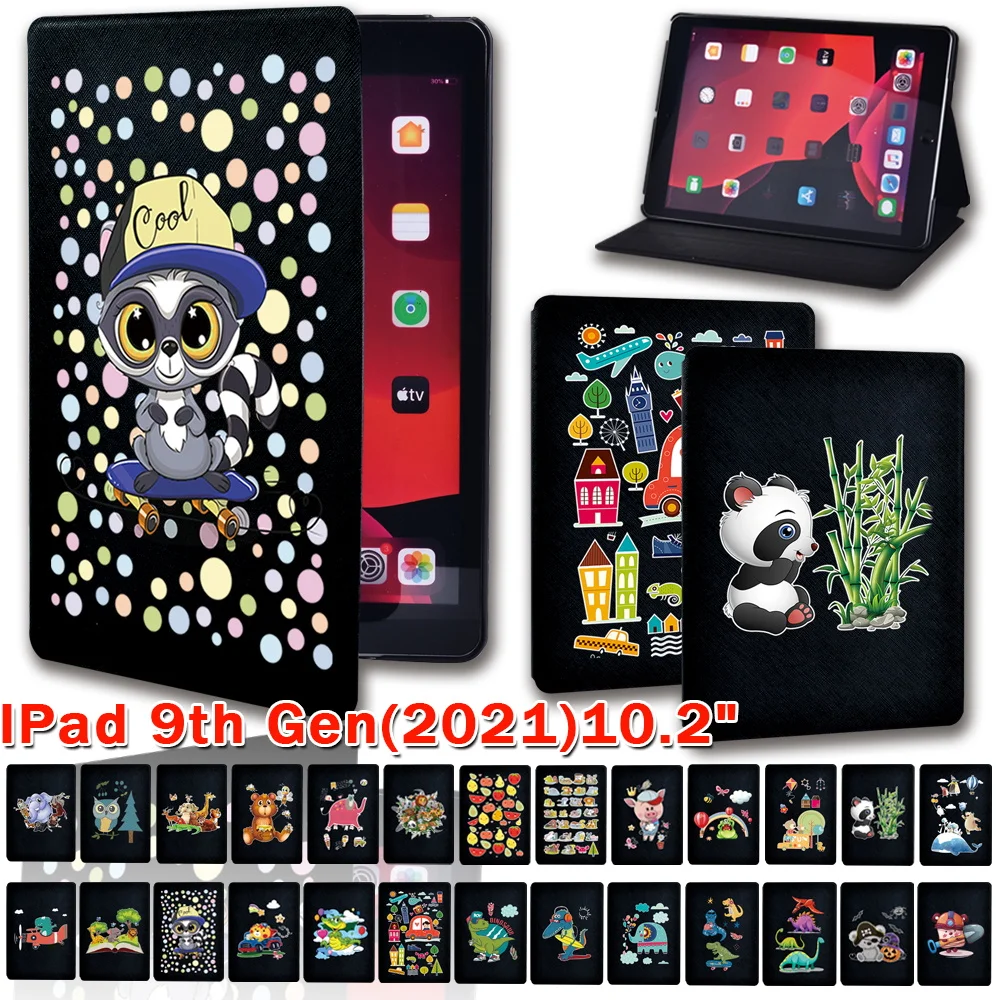 

Tablet Case for Apple IPad 9 10.2 Inch 9th Generation 2021 Drop Resistance Tablet PU Leather Stand Case Cover