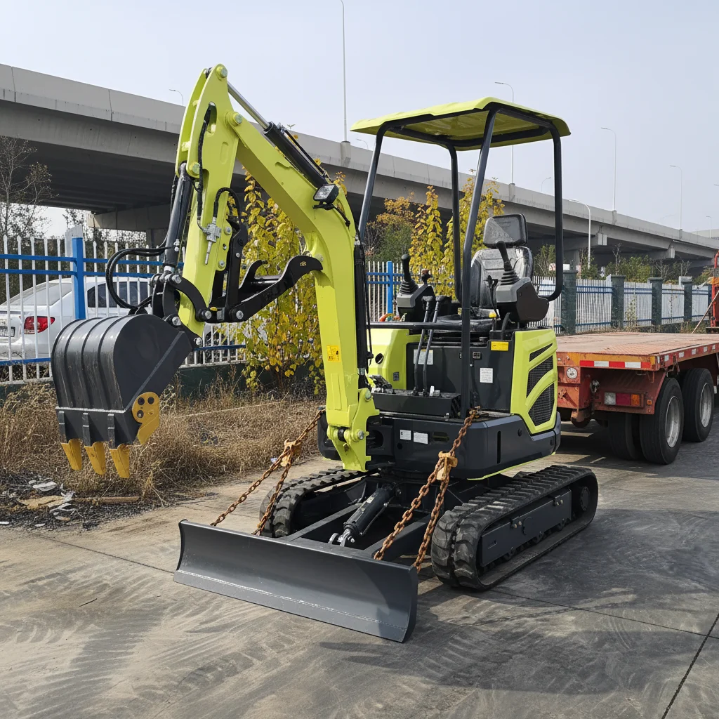 Kleiner hydraulischer 1-Tonnen-Mini-Raupenbagger, Kubota-Bagger, Landschaftsbau