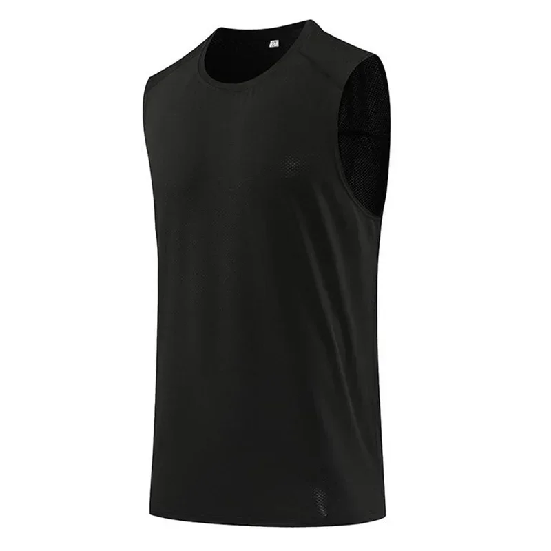 Men Quick Dry Running Vest Fitness Training Street Style Muscle Workout Gym Fittness Tank Top Basketball Drill Shirt Jersey