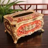 Vintage Style Tissue Box Cover Removable Tissue Cover Box Rustic Rectangular 6