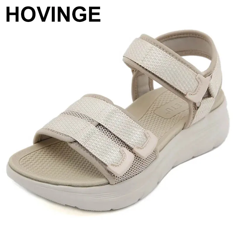 

Summer New Women Platform 5cm High Heels Hook Sandals Lady Fashion Comfortable Shoes Female Ventilate Wedges Casual