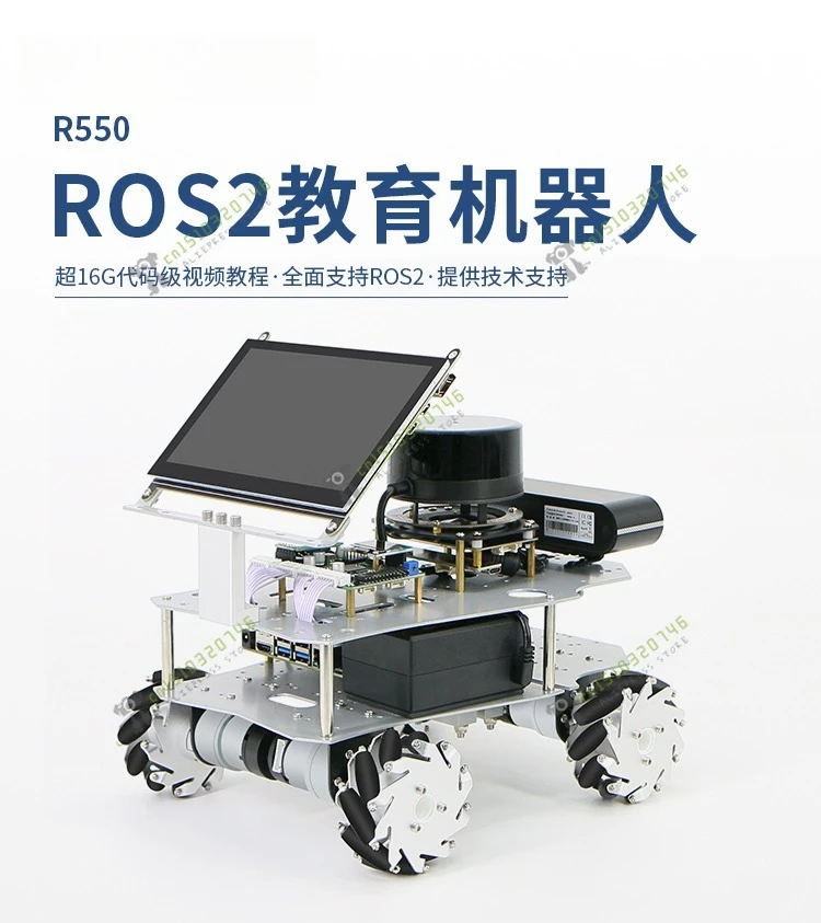 R550 for Mecana Wheels Raspberry Pi Open Source SLAM Navigation Mapping Kit