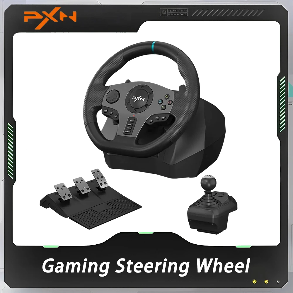 PXN Steering Wheel Gaming for PC V9 Gaming Steering Wheel 270/900 Degree  Racing Wheel with Pedals and Shifter for Xbox One, Xbox Series S/X, PS4,  PS3