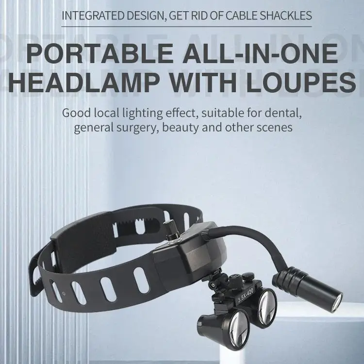 

2.5X 3.5X Dental LED Head Light Lamp For Magnification Binocular Loupes Headband Ajustable 5W Dentist Surgical Headlamp