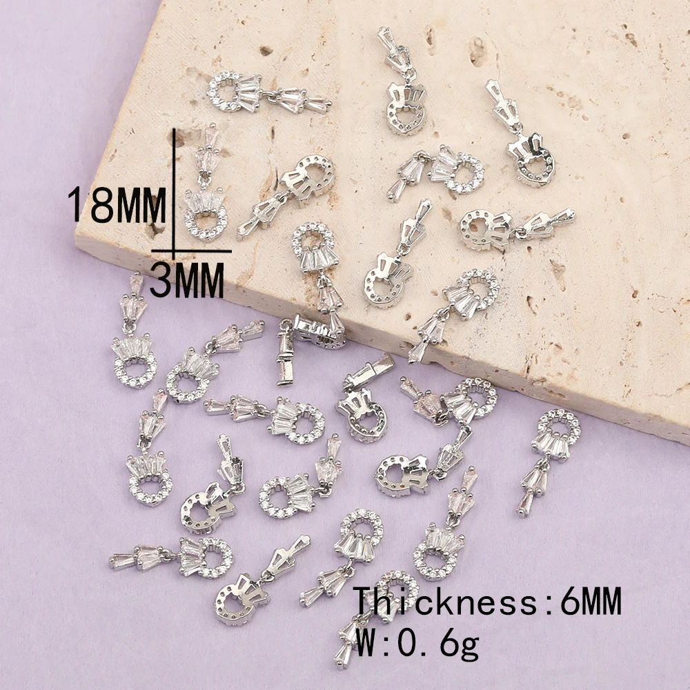 Cordial Design 40Pcs Jewelry Accessories/Hand Made/Cubic Zirconia Charms/Genuine Gold Plating/DIY Making/Fingernail Findings - cordial