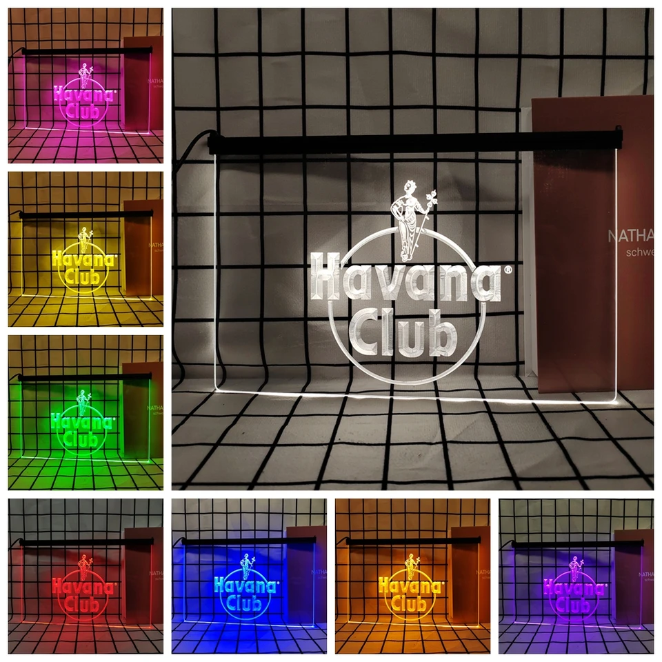 Havana Club Rum-Retro LED Neon Sign Home Decor with Vintage