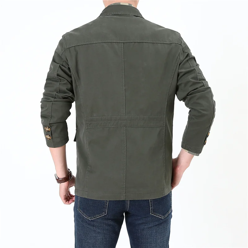2024 Men Casual Jacket Autumn Spring Turn Down Collar Coats Mens Bomber Jacket Men's Fashion Streetwear Thin Coat chaquetas