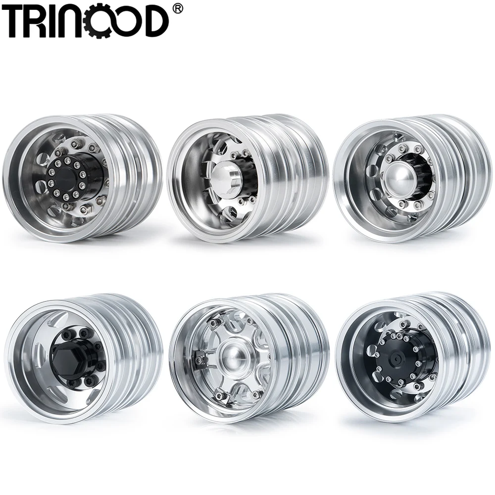 Lot De 2 Moyeux Hexagonaux En Aluminium Pour Tracteur Tamiya 1/14 – Diamètre 47 Mm, Poids 50 G, Noir