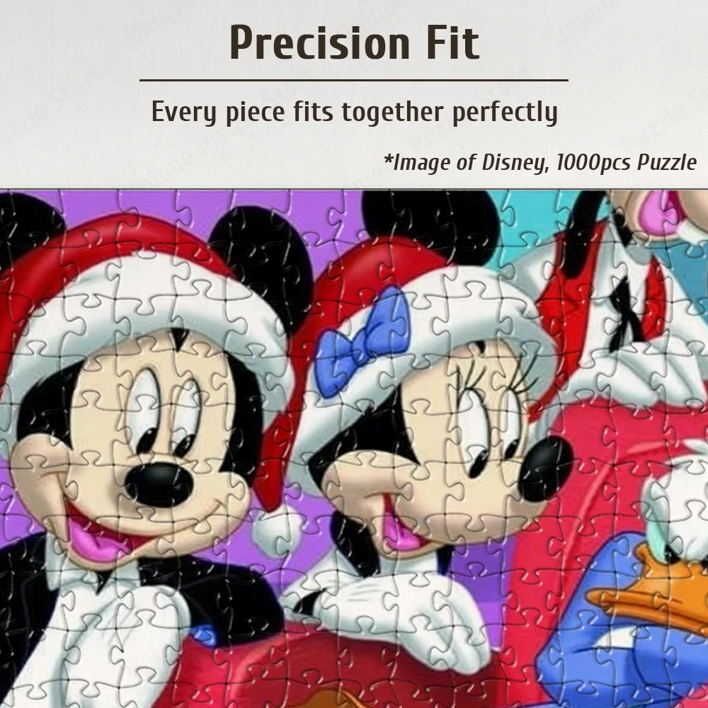 O mickey família coleção de natal quebra-cabeça disney personagens pato  donald e daisy quebra-cabeças mickey e minnie brinquedos presente -  AliExpress