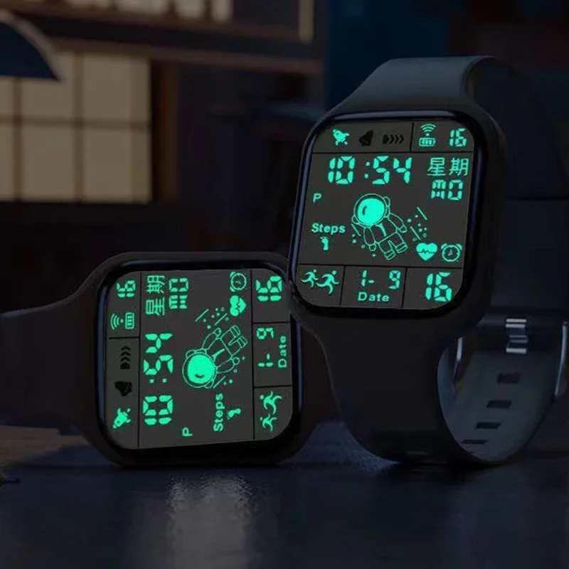 Sports Watch for Women Waterproof Multifunction Electronic Sport Watch Silicone Strap LED Digital Wristwatch Clock for Ladies