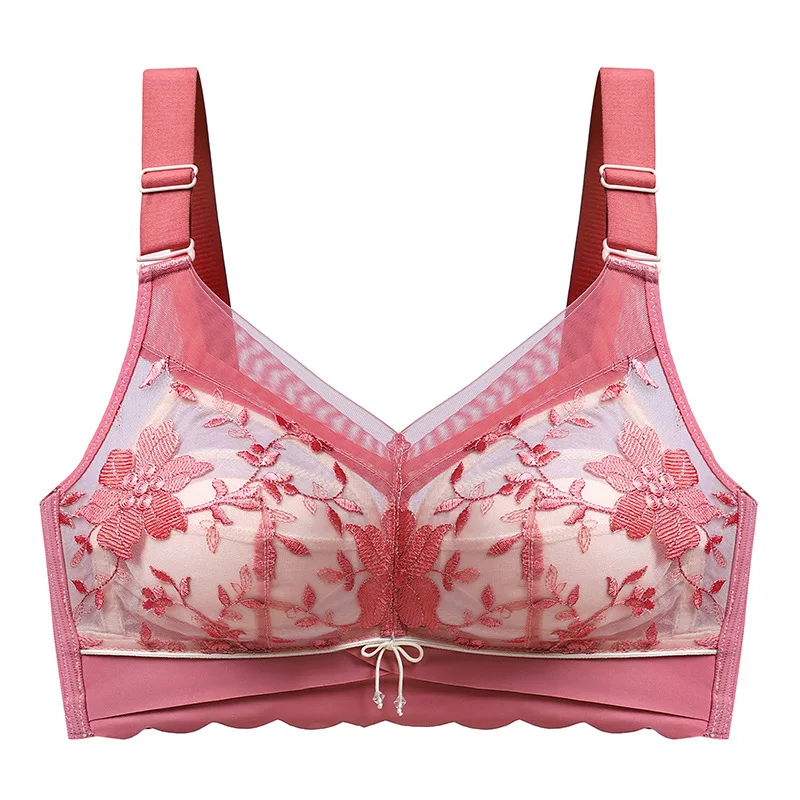 No Steel Ring Big Breast Underwear Adjustable Anti-Sagging Full Cup Large Size Chest Slimming Ultra-Thin Bra for Women sexy bra