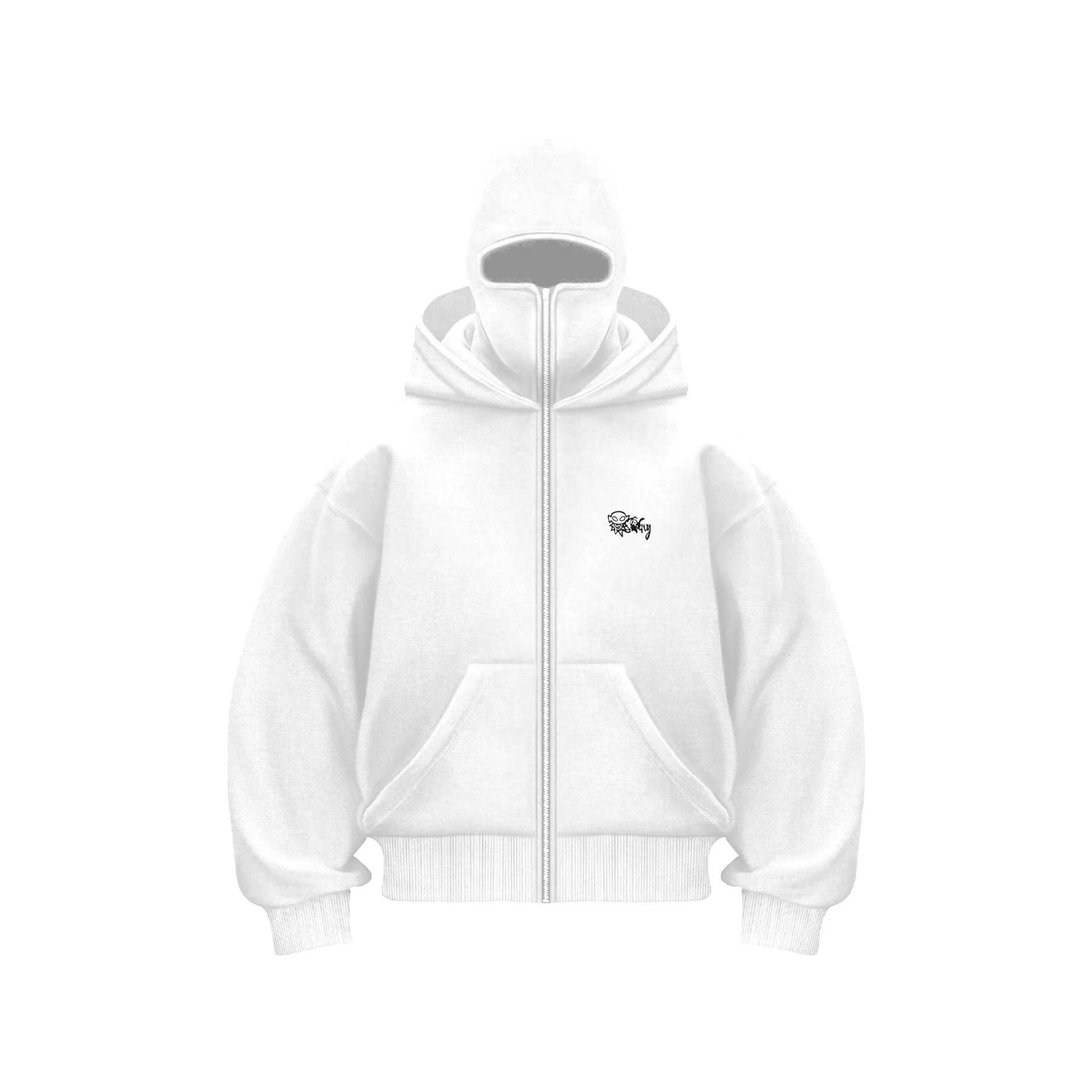 Sudadera Con Capucha Y Cremallera Para Hombre - A Prueba De Viento, Pasamontañas Integrado, Ideal Para Entretiempo