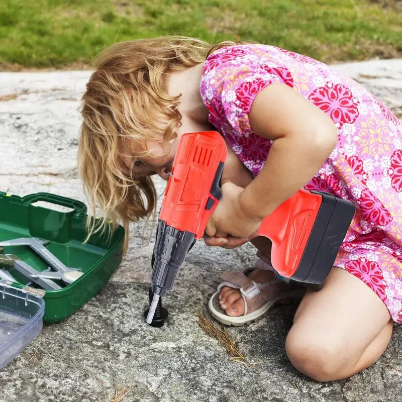 Pretend Play Drill Pretend Play Drill Toy For Kids Kids Tool Kid Tool Outside Construction Toddler Electric With