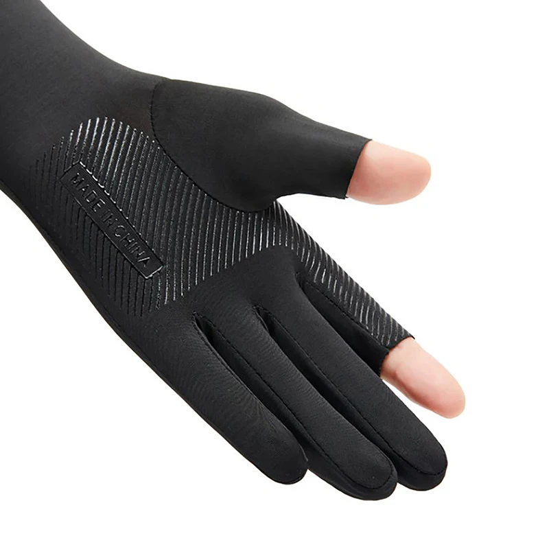 Men's Fishing Sunscreen Arm Sleeves Summer Ice Silk Elastic UV Protection Sleeves Gloves Outdoor Cycling