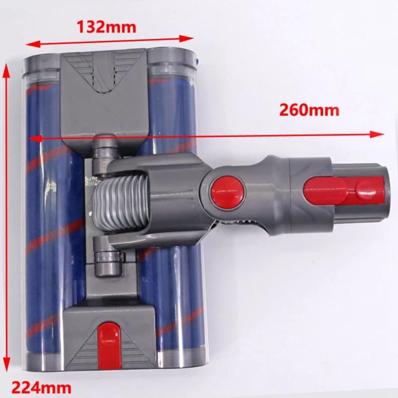 더블 롤러 브러시 범용 전기 바닥 브러시, 대형 바닥 브러시, 진공 청소기 액세서리, 다이슨 V7 V8 V10 V11