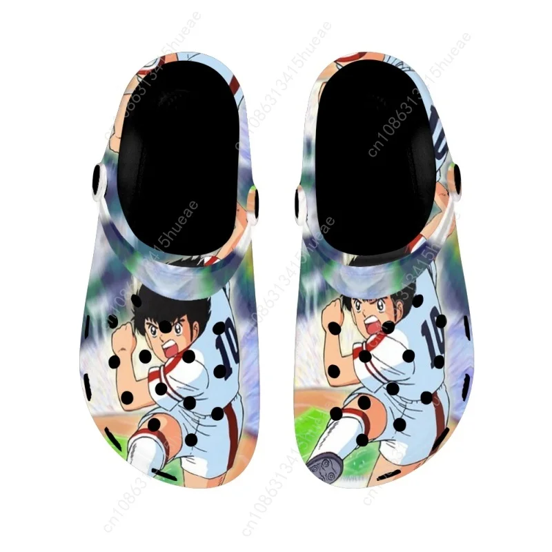 Captain Tsubasa Anime Cartoon Women Slippers Hole Shoes Summer Outdoor Soft Sole Sandals Female Breathable Home Couple Slides