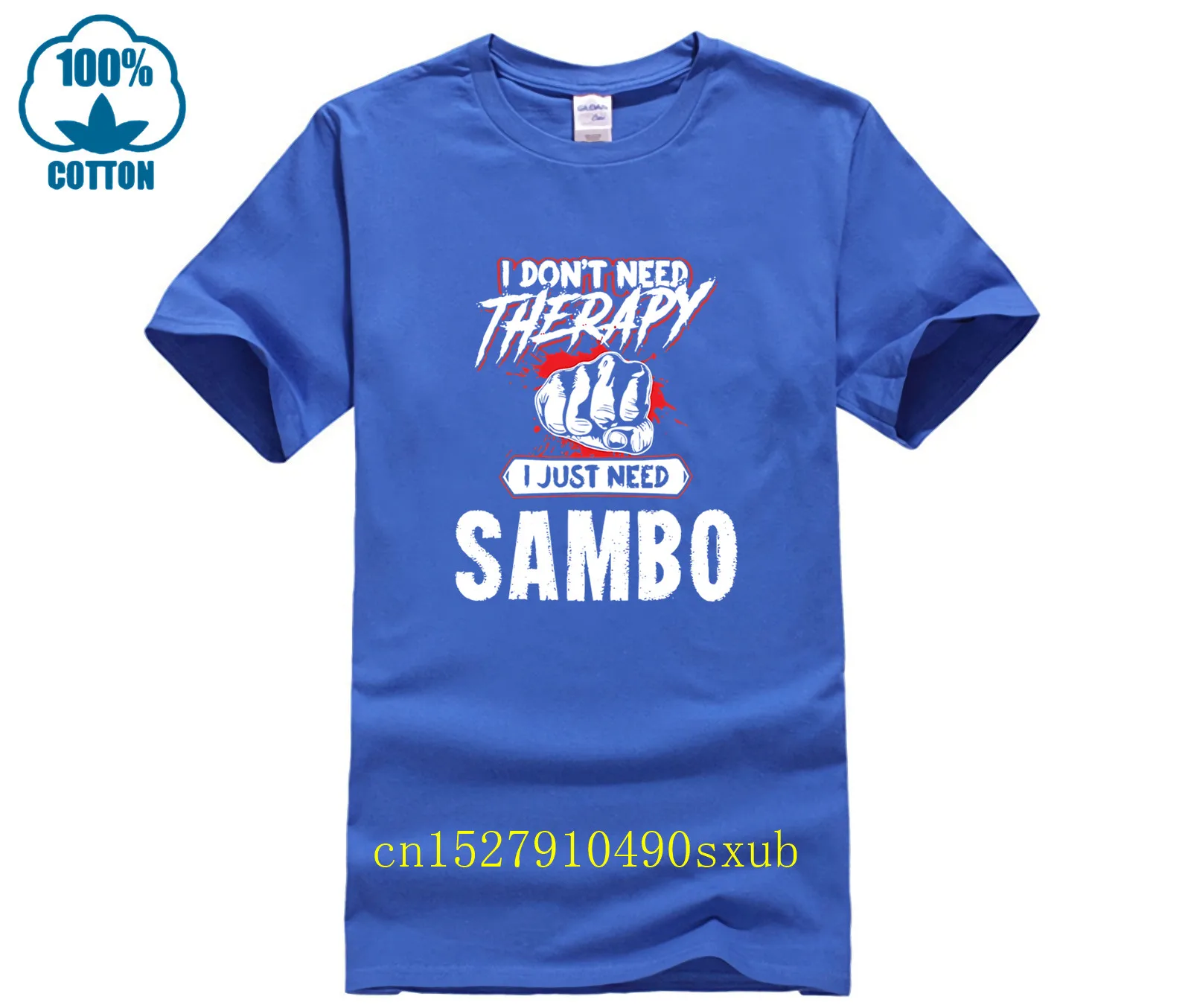 Фото Лидер продаж, модная футболка Sambo из 100 хлопка в подарок, футболка для терапии №3