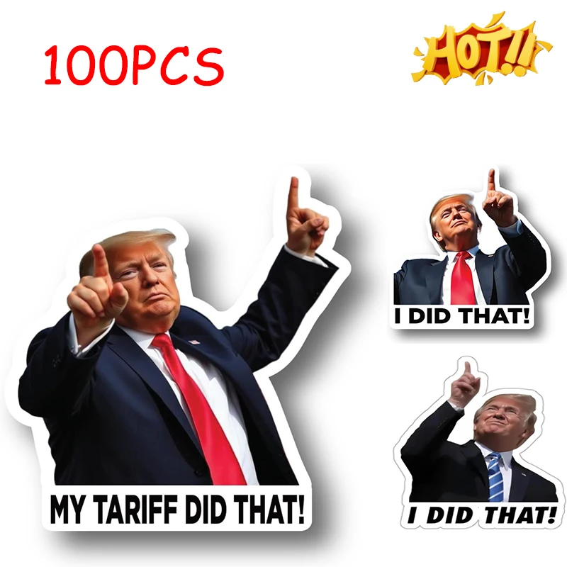 100pcs Funny Trump Stickers for Skateboard Guitar Laptop Luggage Phone Bike Car