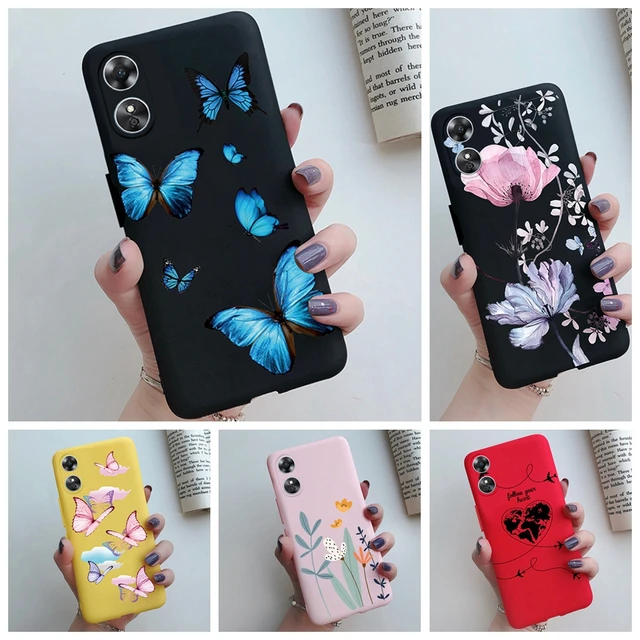 Funda de silicona a prueba de golpes para OPPO A38 4G, carcasa elegante con  flores, TPU, 4G - AliExpress