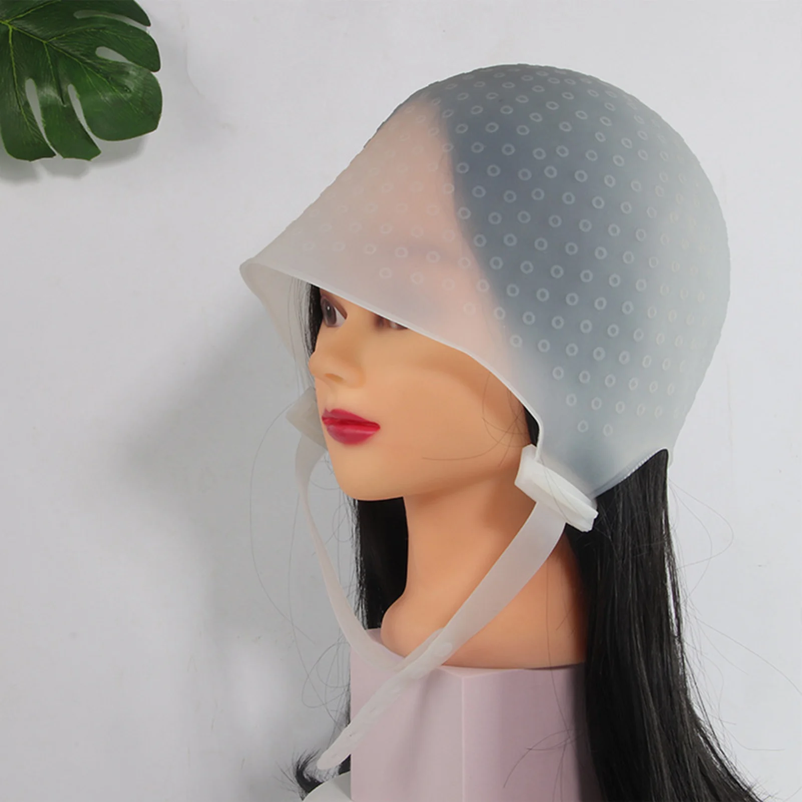 Reusable Dye Hat Hair Coloring Highlighting Hat Silicone Reusable Flexible High Elasticity Folding Hair Dye Hat Silicone Dye Hat 3