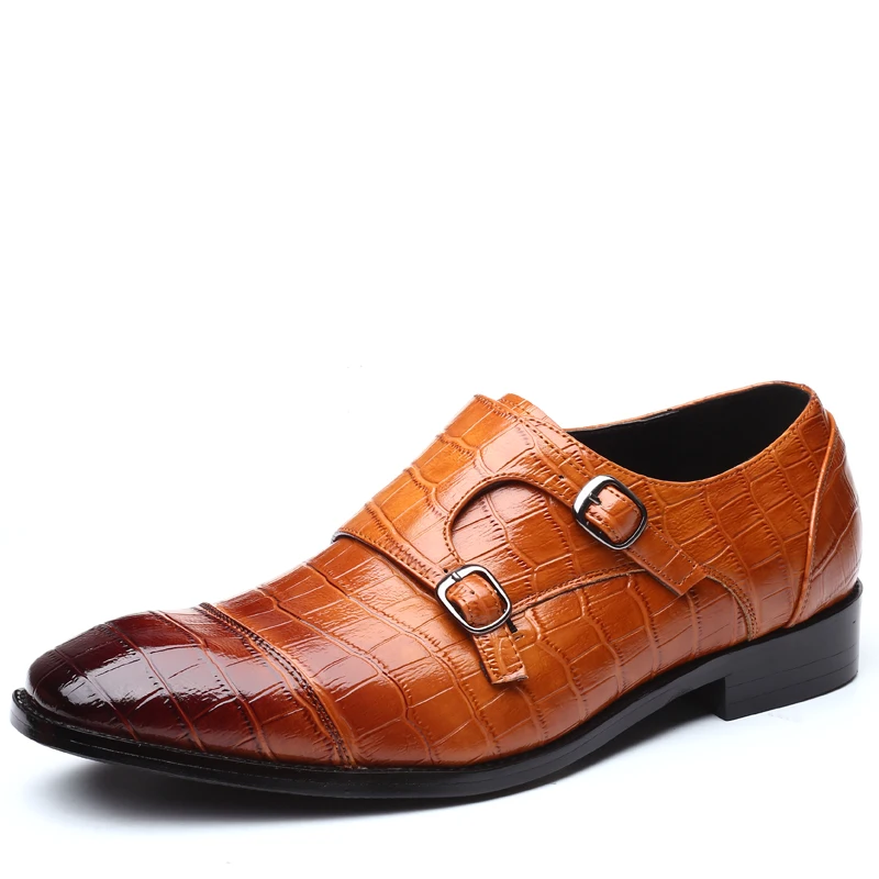 

2023 Men Dress Shoes Personality Trend Party Wedding Shoes Men Leather Oxfords Formal Shoes