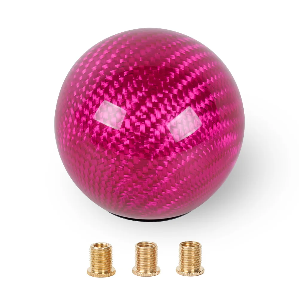 탄소 섬유 기어 헤드 라운드 웨이브 스틱 헤드 자동 기어 변속 헤드 핸드볼 자동차 용품