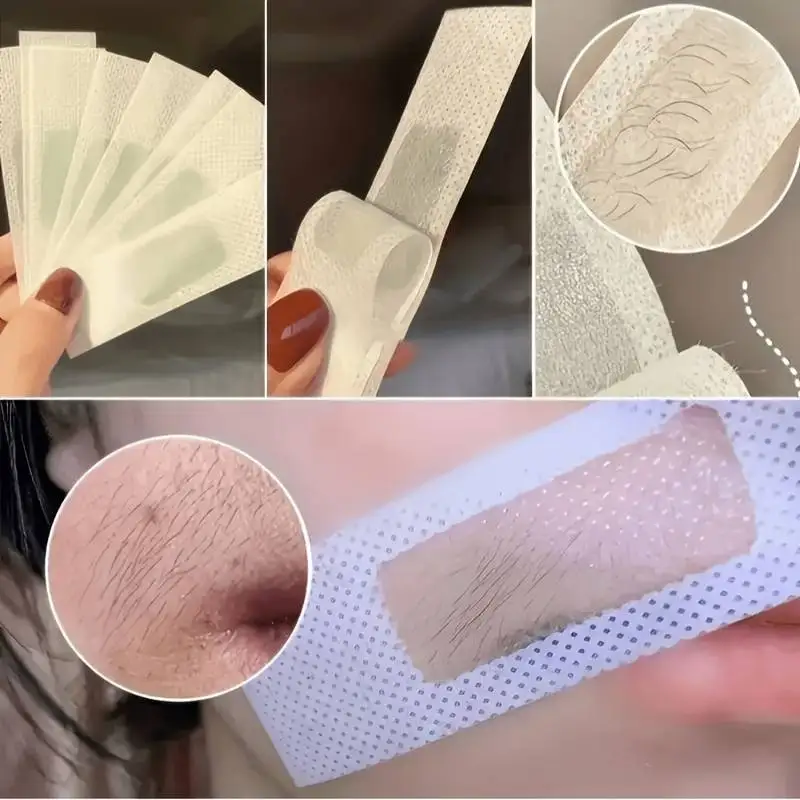 Painless Hair Removal Wax Strips Waxing Wipe Sticker Professional Facial Body Leg Lip Hairs Remove Wax Paper Women Men Use