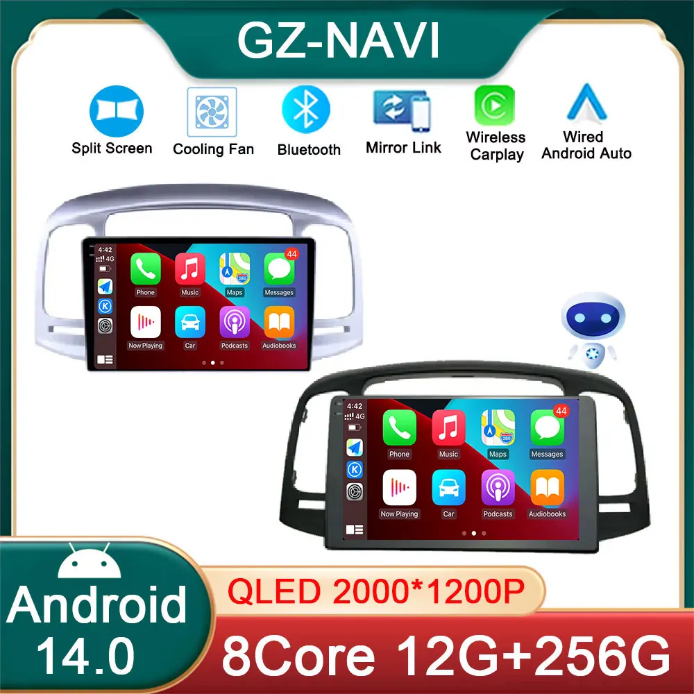 

Автомагнитола на Android 14 для Hyundai Accent 2008, 2009, 2010, 2011, автомобильный радиоприемник с голосовым ии, мультимедийным видеоплеером, GPS-навигацией, без dvd, типоразмер 2DIN