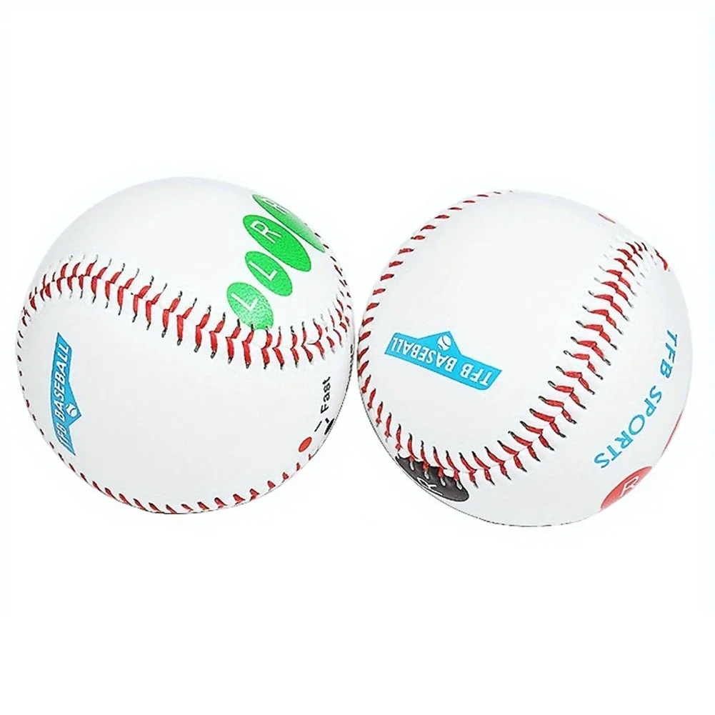 9 Inch Competition Training Baseball with Finger Placement Markers Outdoor Practice Baseball PVC for Adults Fans