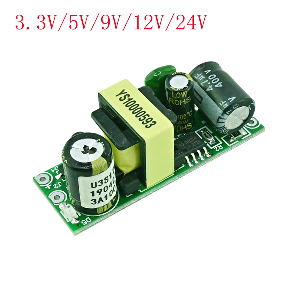 강압 전원 공급 장치 모듈, 벅 전원 회로 기판, 3A AC-DC 레귤레이터 전원, AC 90-264V to DC 3.3V, 5V, 9V, 12V, 24V