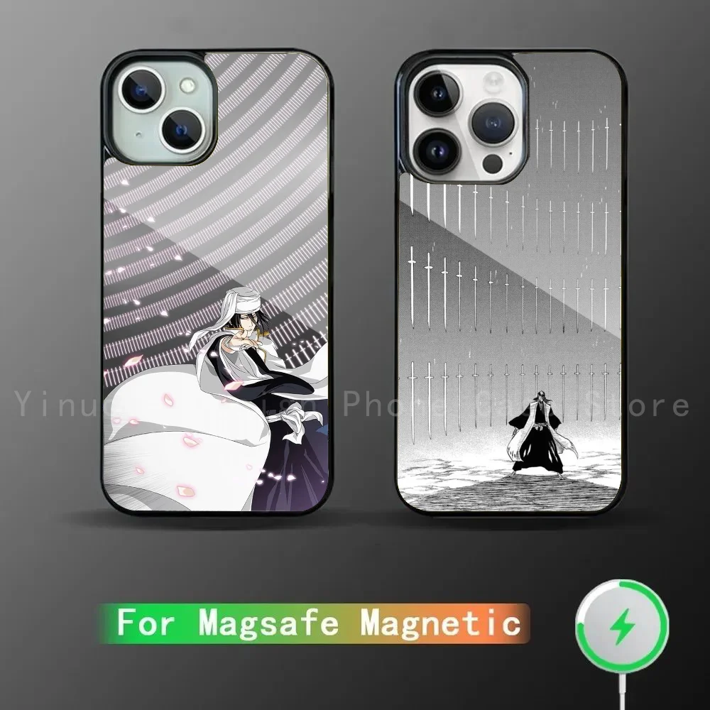 

Bleach Byakuya Phone Case For IPhone 15 14 13 Pro Max 11 Mini Alex Mirror For Magsafe Wireless Charging Cover