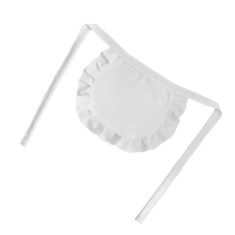 Polyester Black White Maid Style Waist Apron for Cooking Cosplay