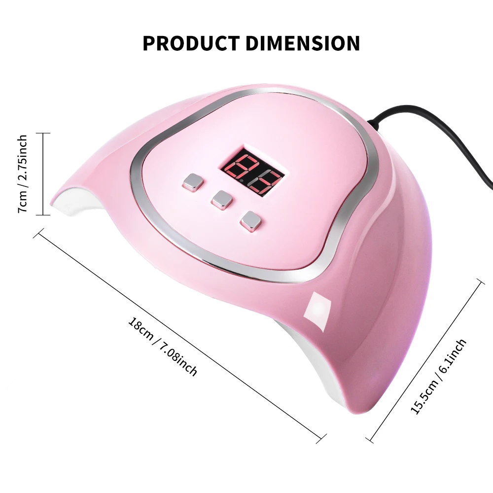 Professional Nail Dryer With 18LEDS Infrared Sensor Manicure Nail UV Lamp for Curing All UV Gel Nail Polish Dryer Salon Tools 6