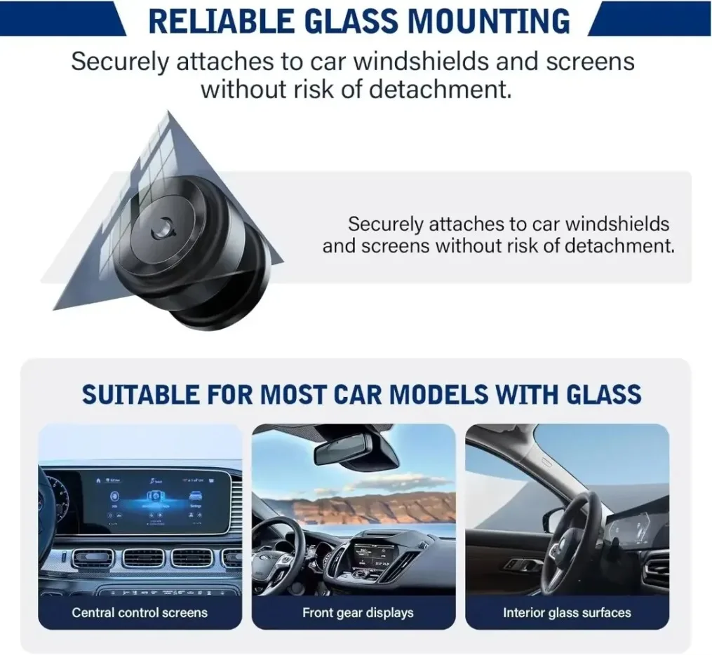 Car Center Console Wireless Charger Magnetic Vacuum Suction Cup Phone Holder for Magsafe iPhone 16 15 14 13 Fast Charging Stand