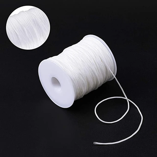 1.8 Mm × 100 Yards/roll Braided Lift Shade Cord - White Polyester